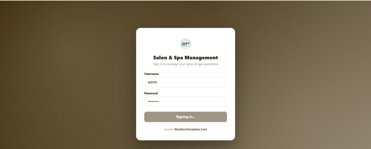 Salon and Spa Management System Web App
