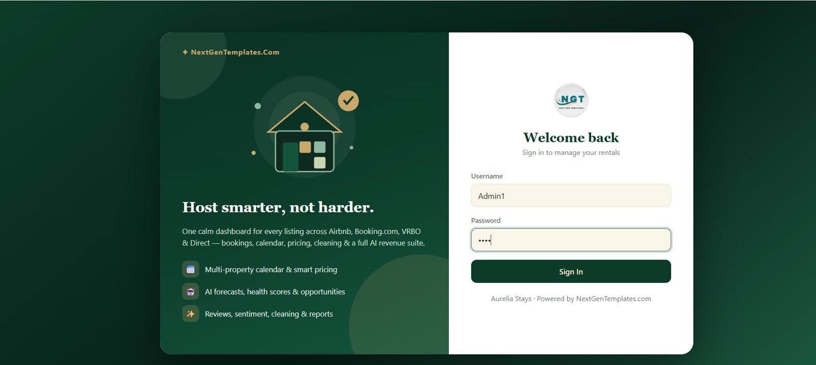 AI Vacation Rental & Airbnb Host Management System Web App