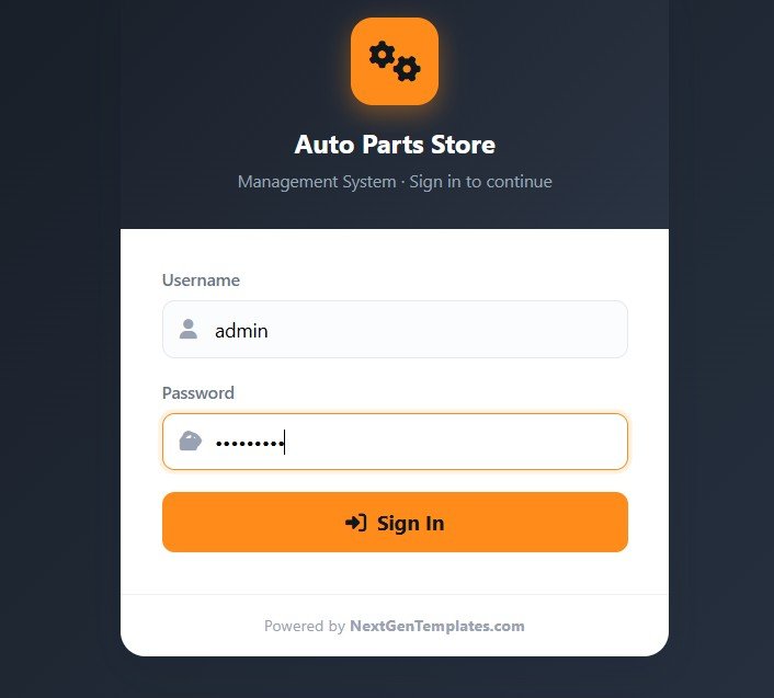 Auto Parts Store Management System