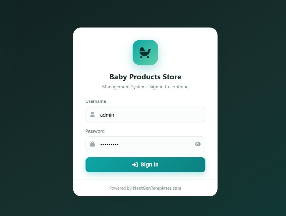 Baby Products Store Management System