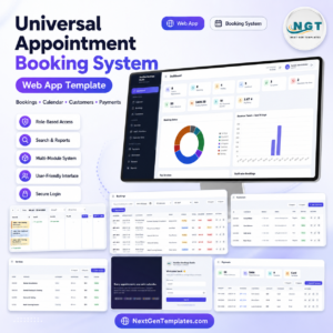 Universal Appointment Booking System Web App Template