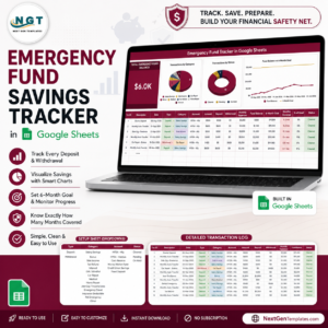 Emergency Fund Savings Tracker in Google Sheets