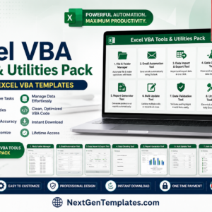 Excel VBA Tools & Utilities Pack – 8 Premium Excel VBA Templates (Save 40%)