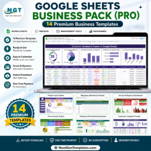 Google Sheets Business Pack (Pro) – 14 Premium Business Templates