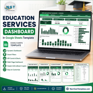 Education Services Dashboard in Google Sheets