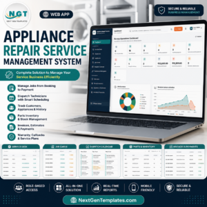 Appliance Repair Service Management System Web App