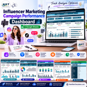Influencer Marketing Campaign Performance Dashboard in Google Sheets