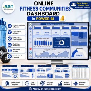 Online Fitness Communities Dashboard in Power BI
