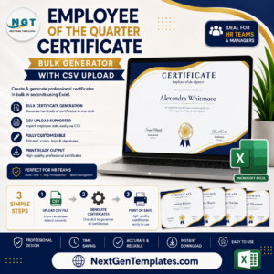 Employee of the Quarter Certificate