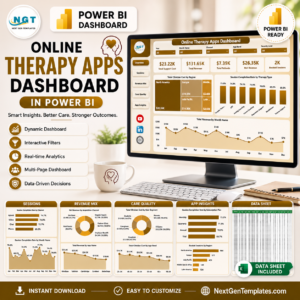 Online Therapy Apps Dashboard in Power BI