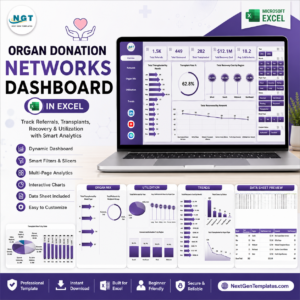 Organ Donation Networks Dashboard in Excel