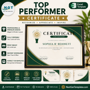 Top Performer Certificate