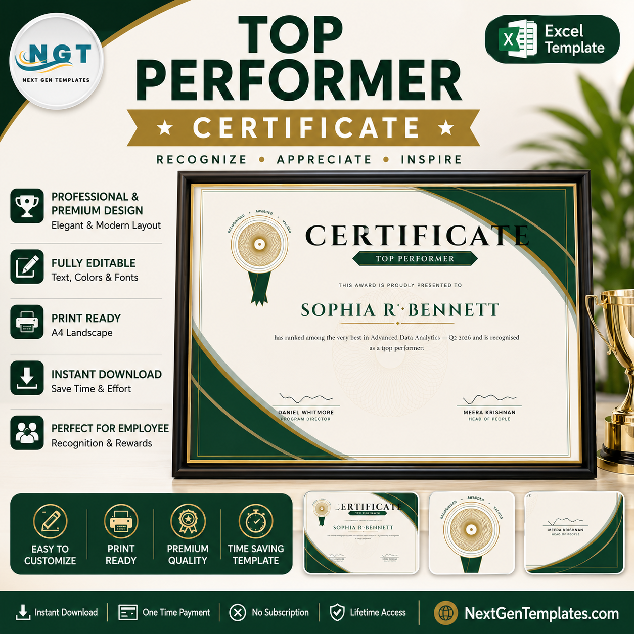 Top Performer Certificate