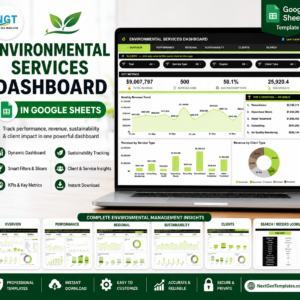 Environmental Services Dashboard in Google Sheets