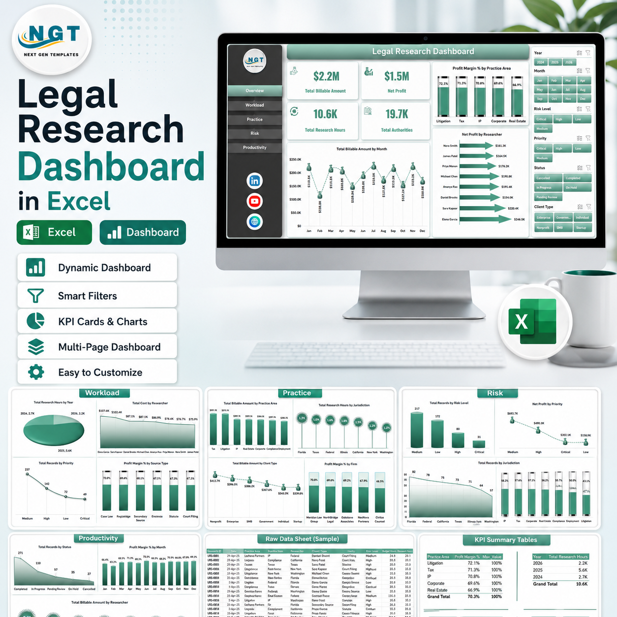 Legal Research Dashboard in Excel