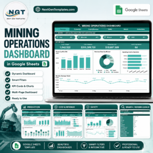 Mining Operations Dashboard in Google Sheets