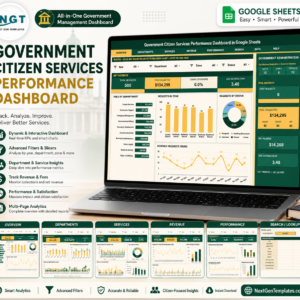 Government Citizen Services Performance Dashboard in Google Sheets