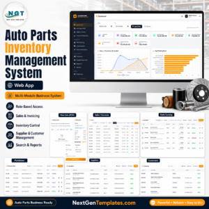 Auto Parts Inventory Management System Web App