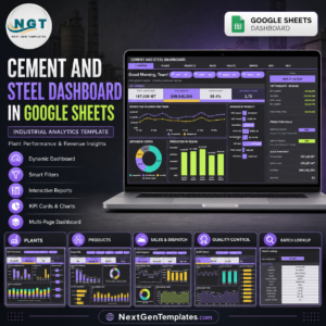 Cement and Steel Dashboard in Google Sheets