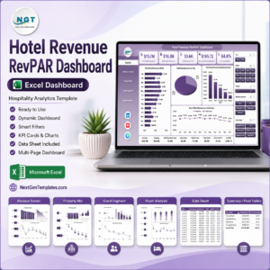 Hotel Revenue RevPAR Dashboard in Excel