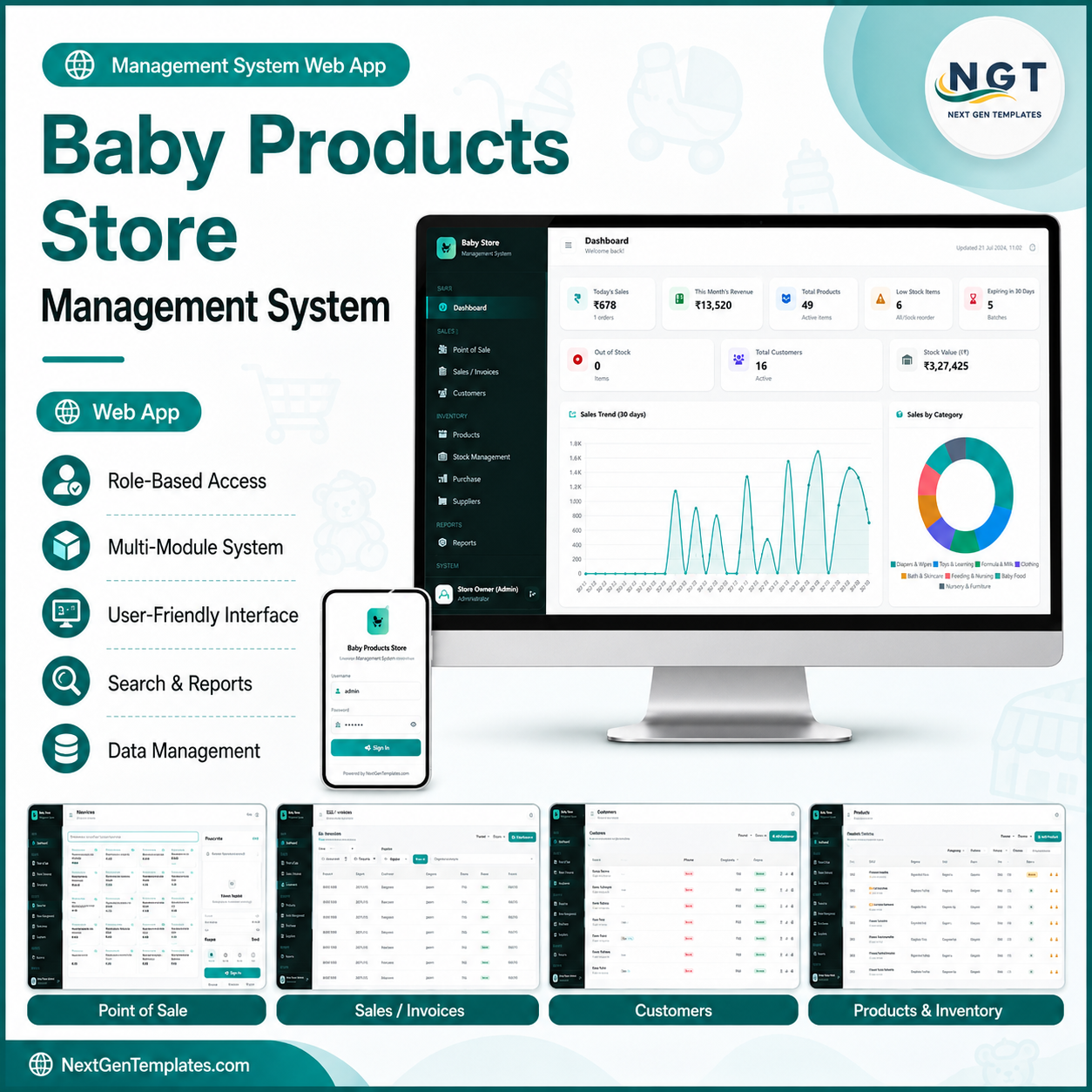 Baby Products Store Management System Web App