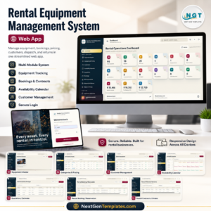 Rental Equipment Management System - Web App
