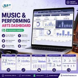 Music and Performing Arts Dashboard in Google Sheets
