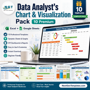 Data Analyst's Chart & Visualization Pack – 10 Premium Excel + Google Sheets Templates (Save 47%)