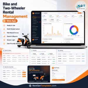 Bike and Two-Wheeler Rental Management System Web App
