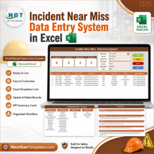 Incident Near Miss Data Entry System in Excel