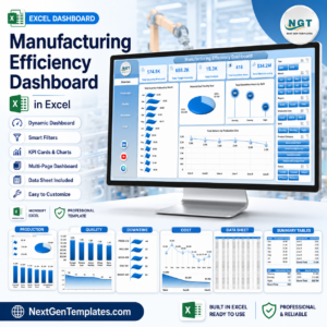 Manufacturing Efficiency Dashboard in Excel