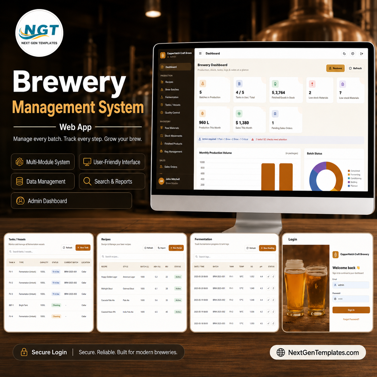 Brewery Management System Web App