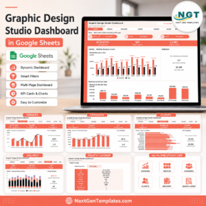 Graphic Design Studio Dashboard in Google Sheets