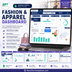 Fashion and Apparel Dashboard in Google Sheets