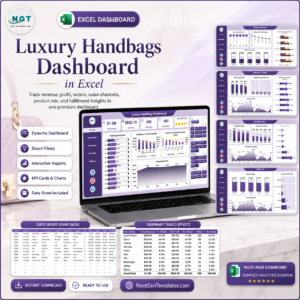 Luxury Handbags Dashboard in Excel