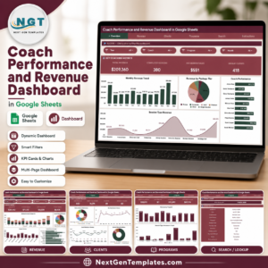 Coach Performance and Revenue Dashboard in Google Sheets