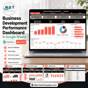 Business Development Performance Dashboard in Google Sheets