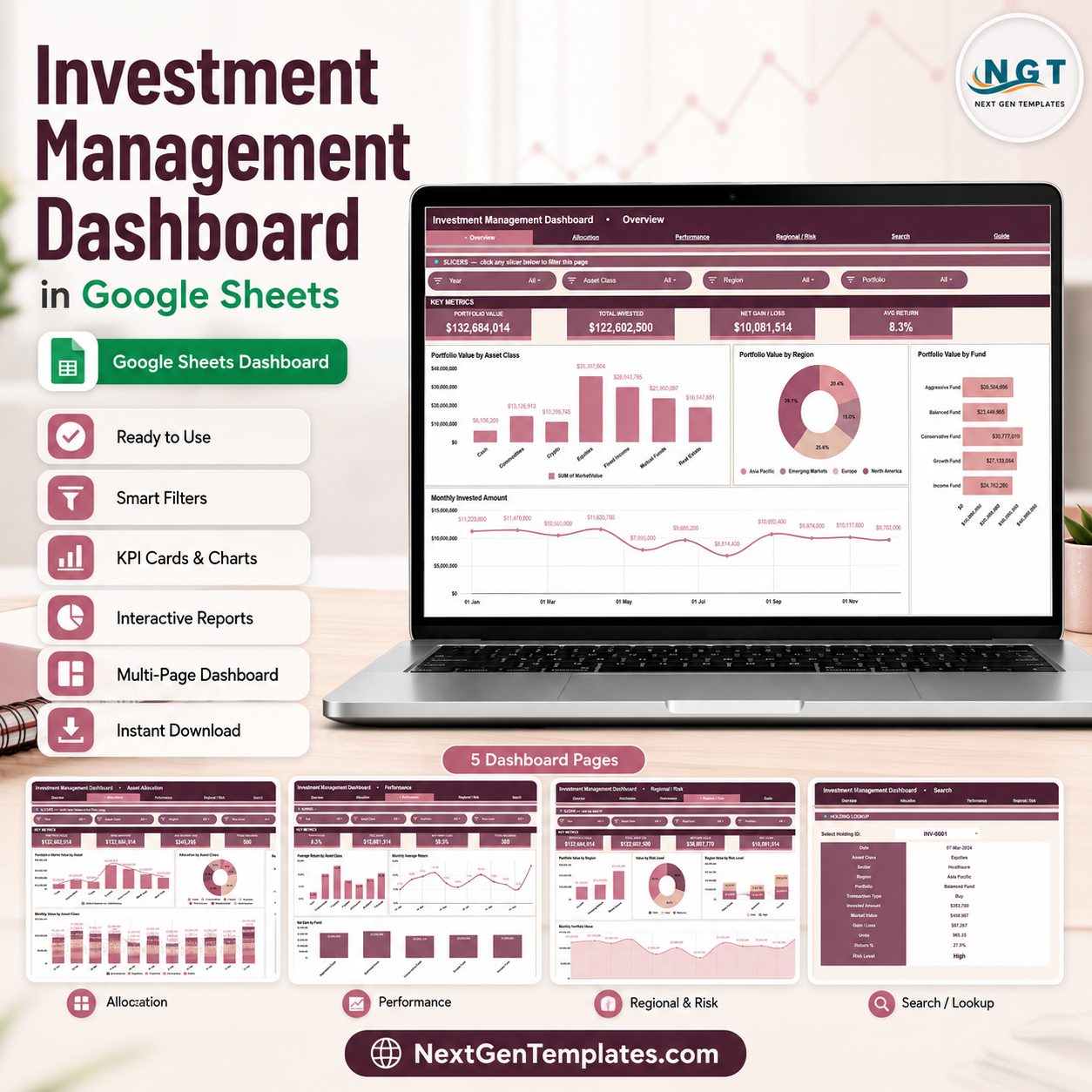 Investment Management Dashboard in Google Sheets