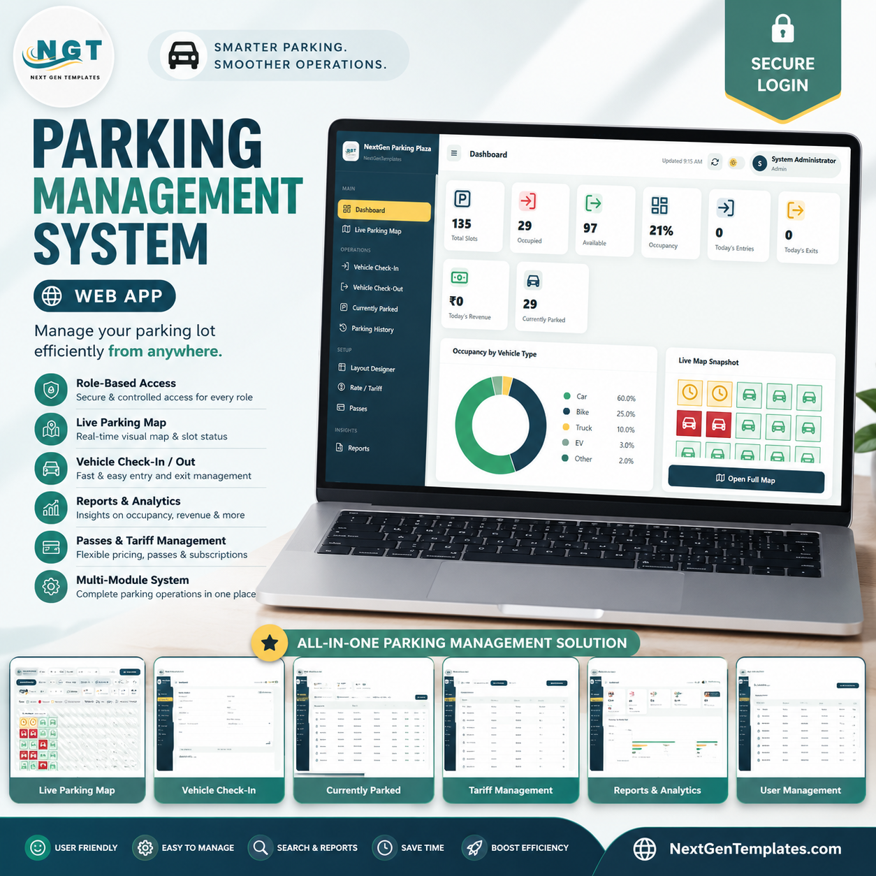 Parking Management System Web App