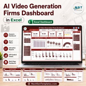 AI Video Generation Firms Dashboard in Excel product cover