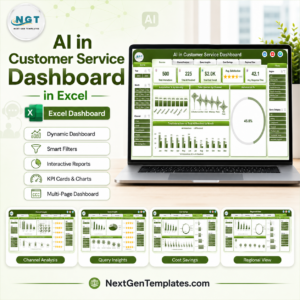 AI in Customer Service Dashboard in Excel product cover