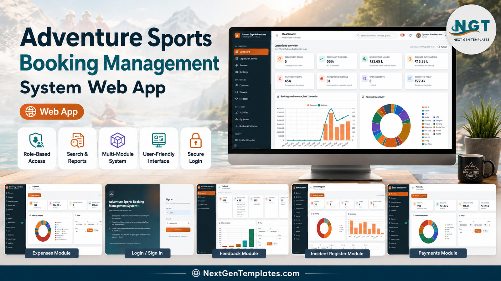 Adventure Sports Booking Management System Web App