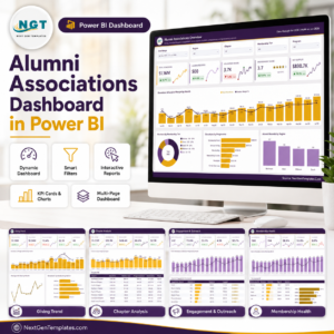 Alumni Associations Dashboard in Power BI product cover