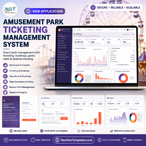 Amusement Park Ticketing Management System Web App - product cover