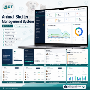 Animal Shelter Management System Web App product cover
