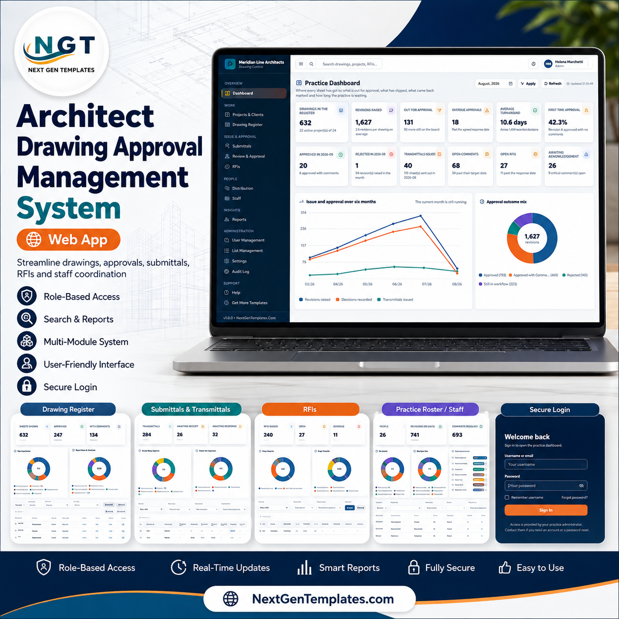 Architect Drawing Approval Management System Web App product cover