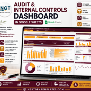 Audit & Internal Controls Dashboard in Google Sheets product cover