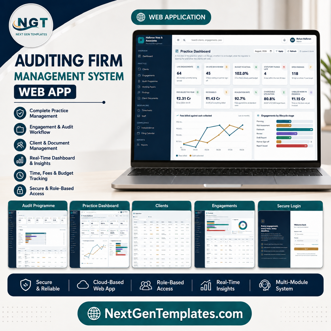 Auditing Firm Management System Web App for audit and accounting practices