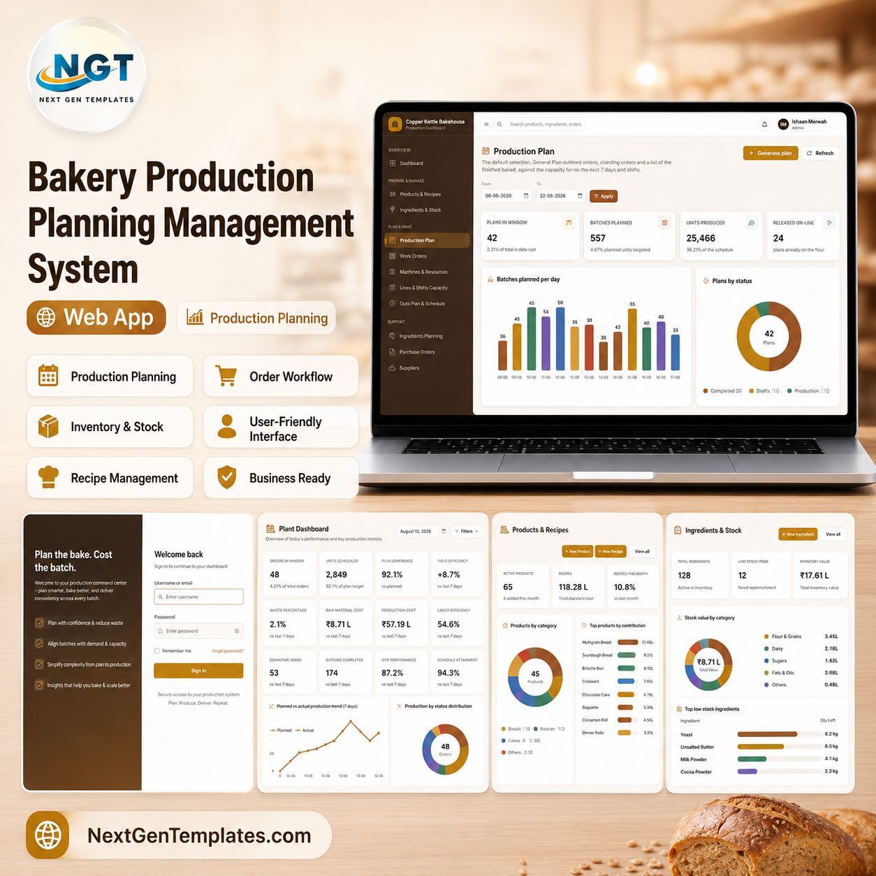 Bakery Production Planning Management System Web App