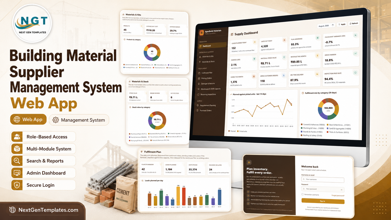 Building Material Supplier Management System Web App